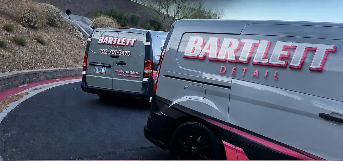 Bartlett Mobile Detail branded vans in Henderson NV