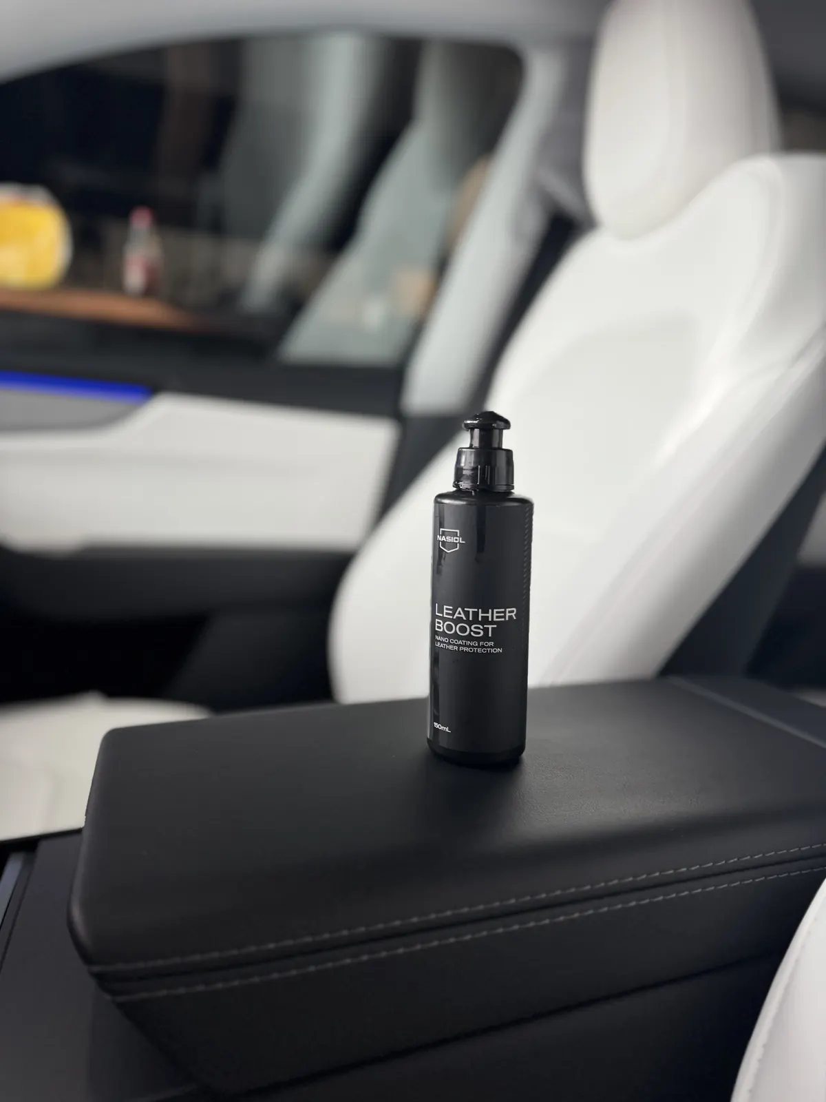 Interior protectant on a clean seat
