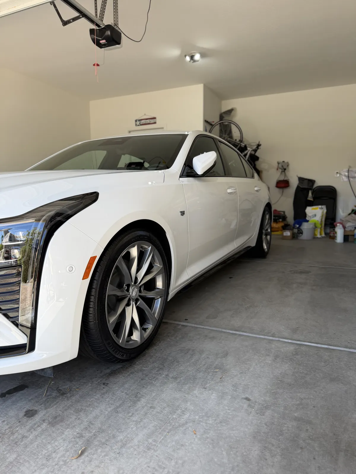 White Cadillac after a full detail