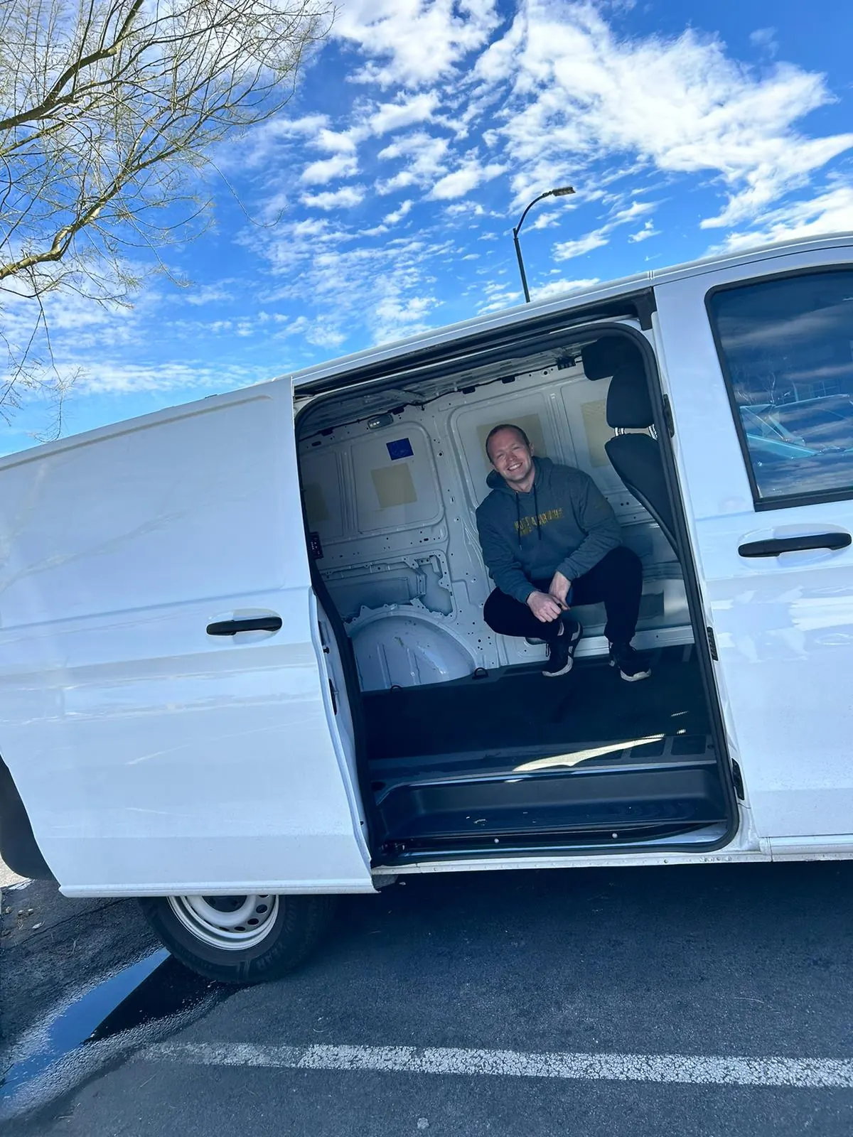 Bartlett detailer in the mobile van